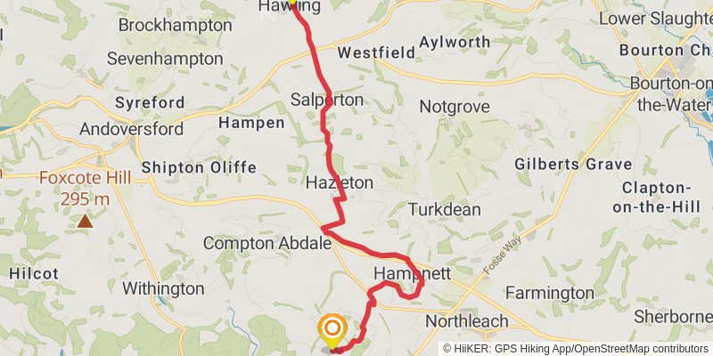 Cotswold Village Trail stage 4 Map