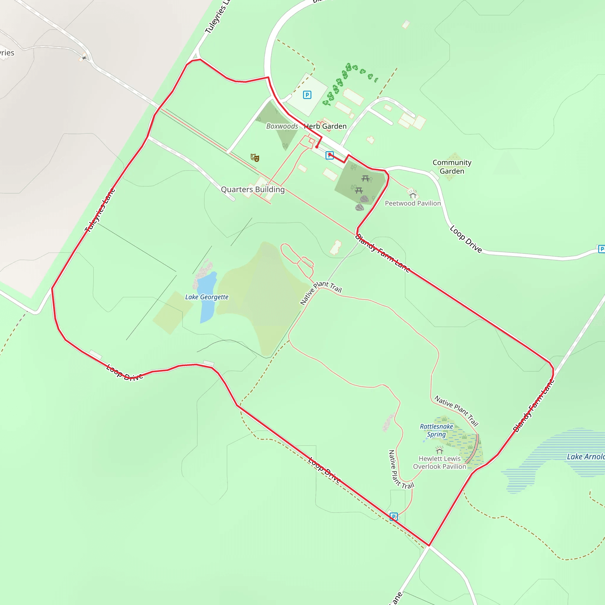 Lake Georgette Loop mobile static map