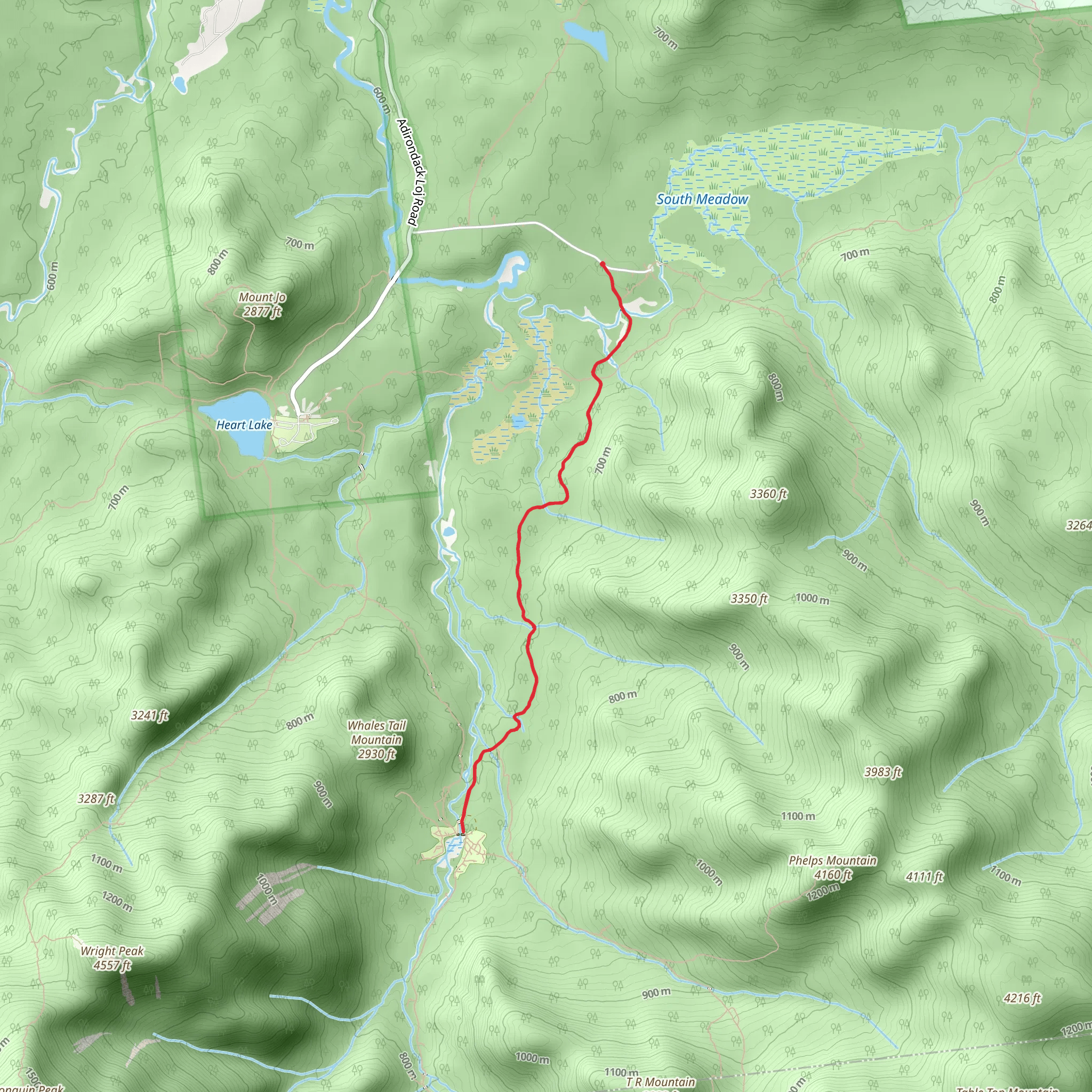 Marcy Dam Truck Trail mobile static map
