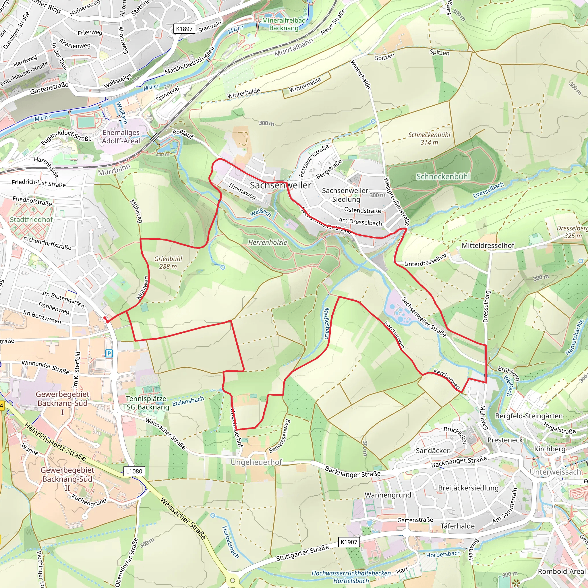 Ungeheuerhof Loop mobile static map