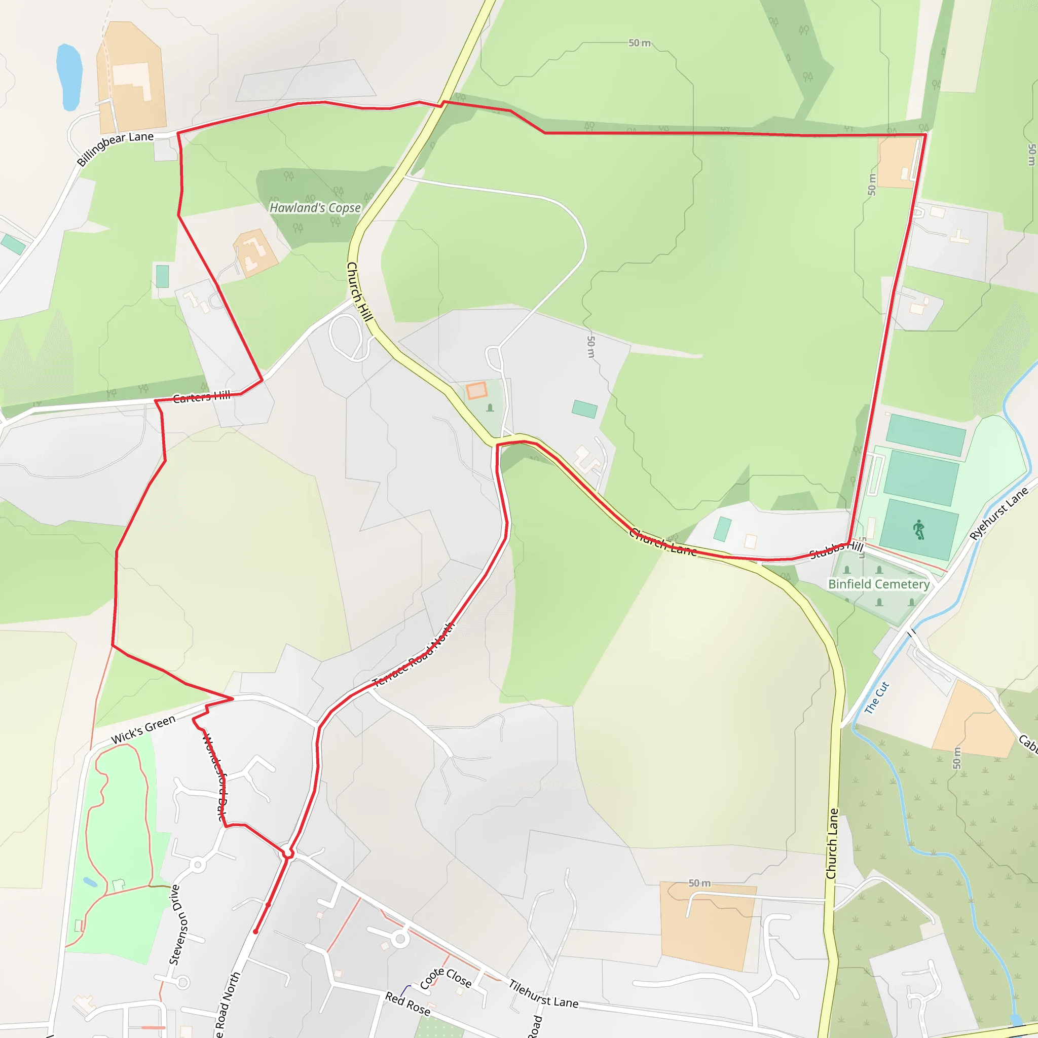 Bowmen of Warfield mobile static map