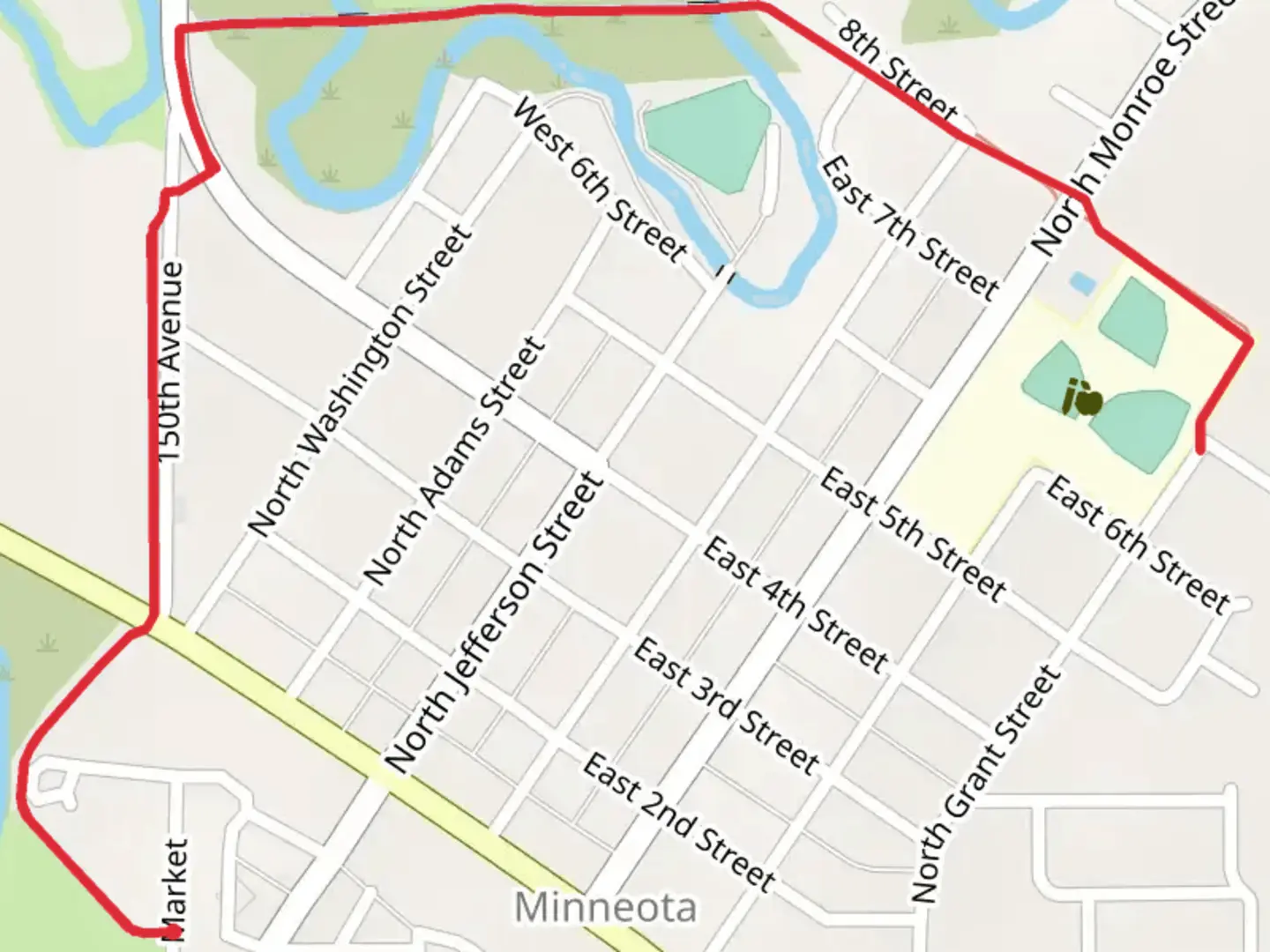 An image depicting the trail South Branch Yellow Medicine River Out and Back and its surrounding area.