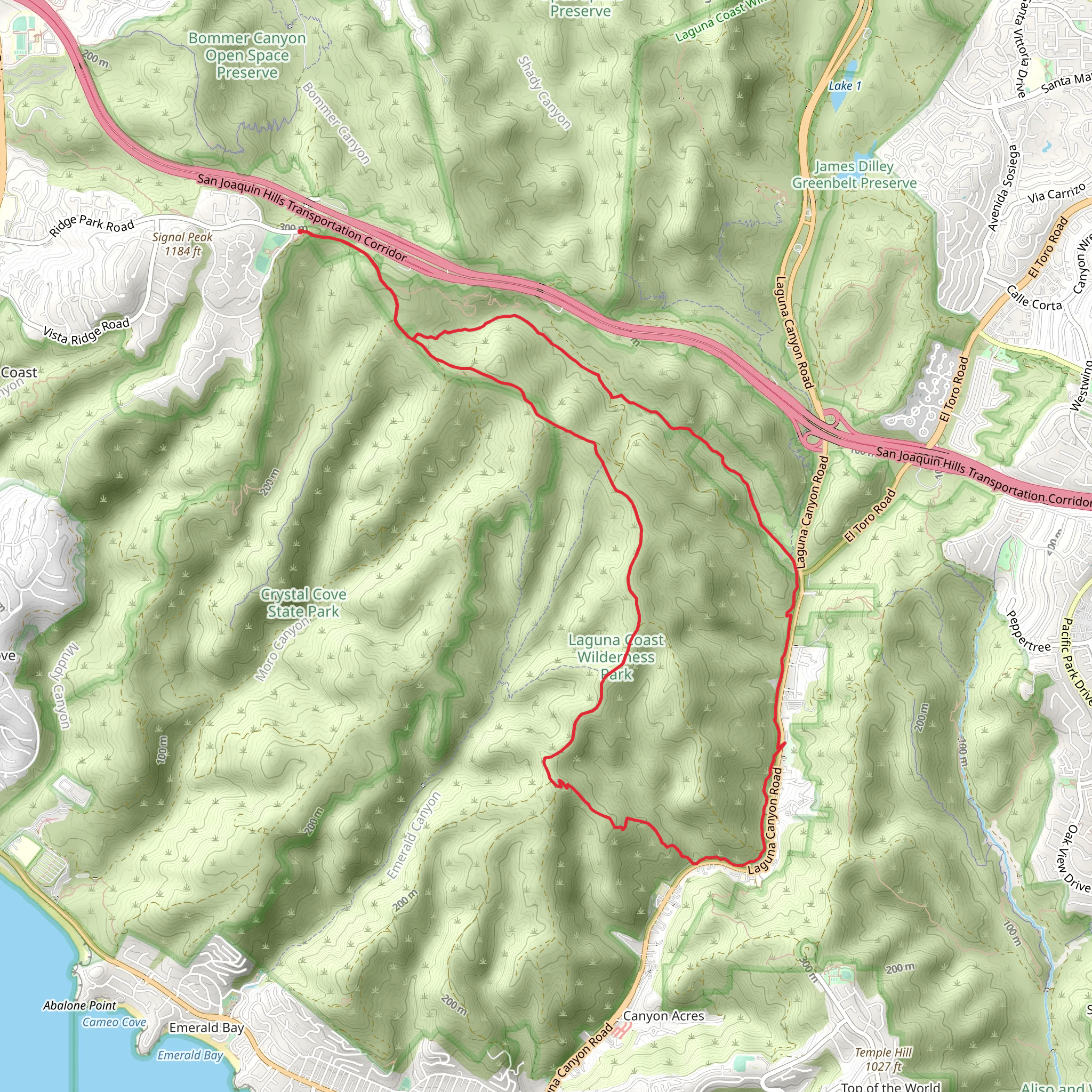 Lizard and Laguna Ridge Loop Trail mobile static map