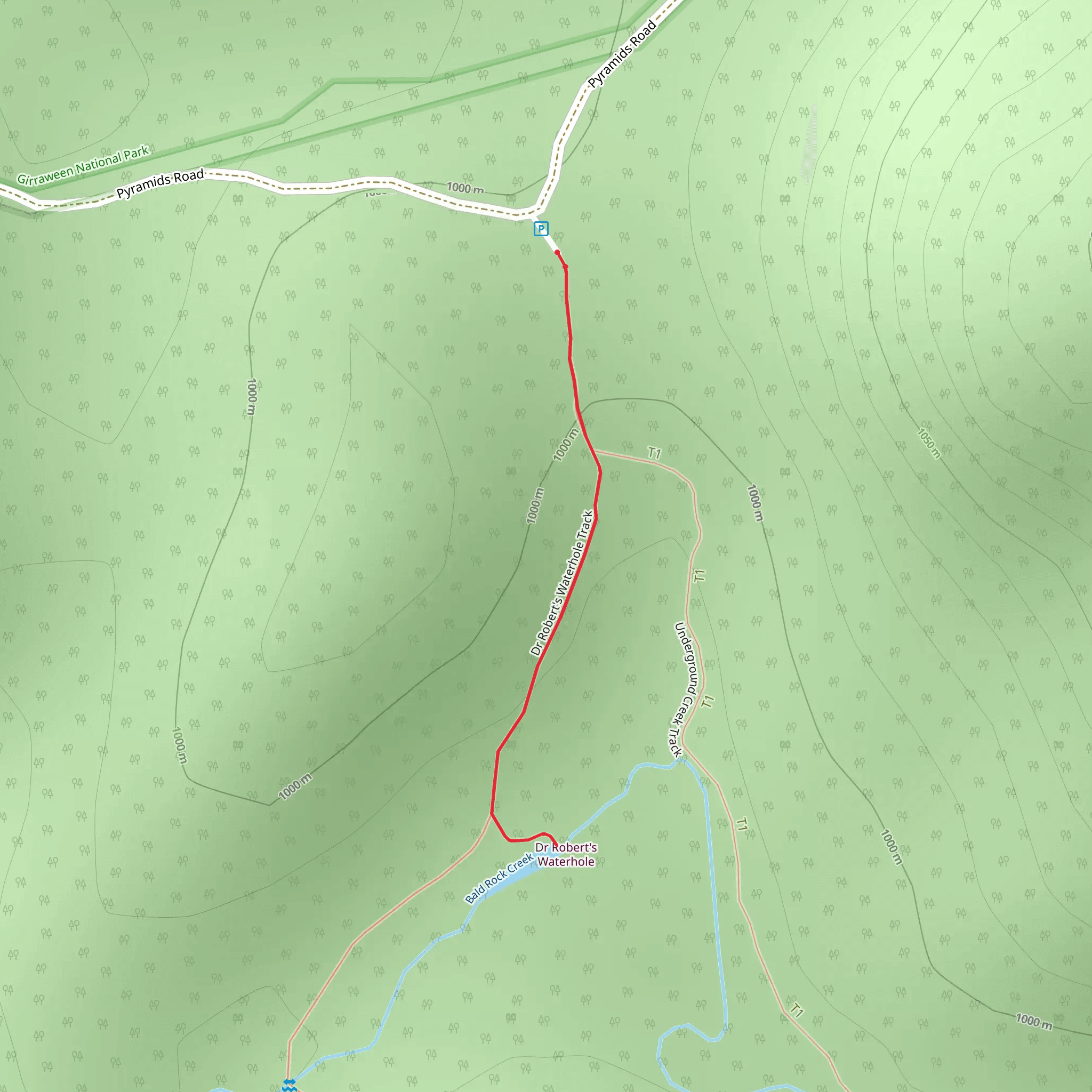 Dr Roberts Waterhole Walk mobile static map