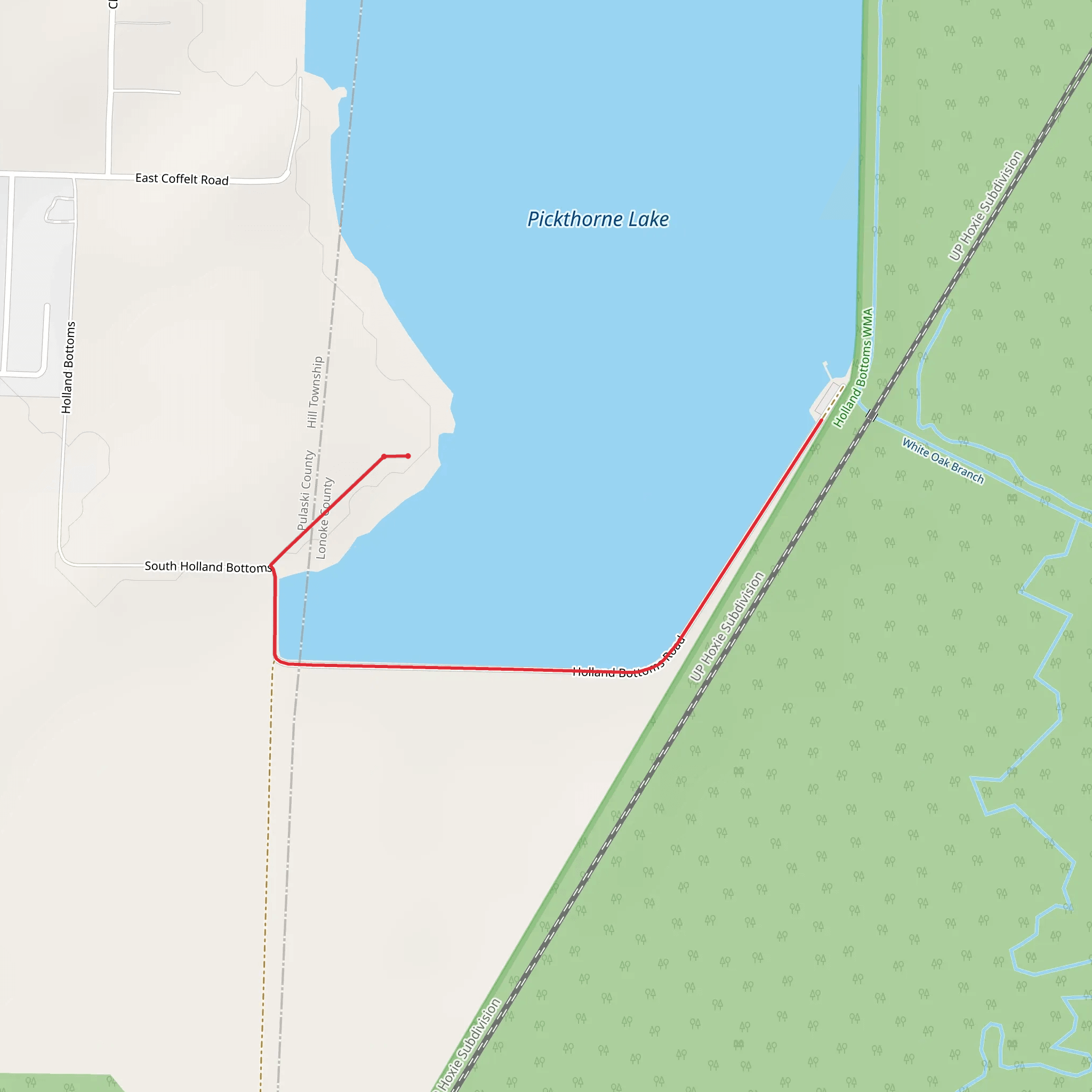 Pickthorne Lake Northern Shore Walk mobile static map