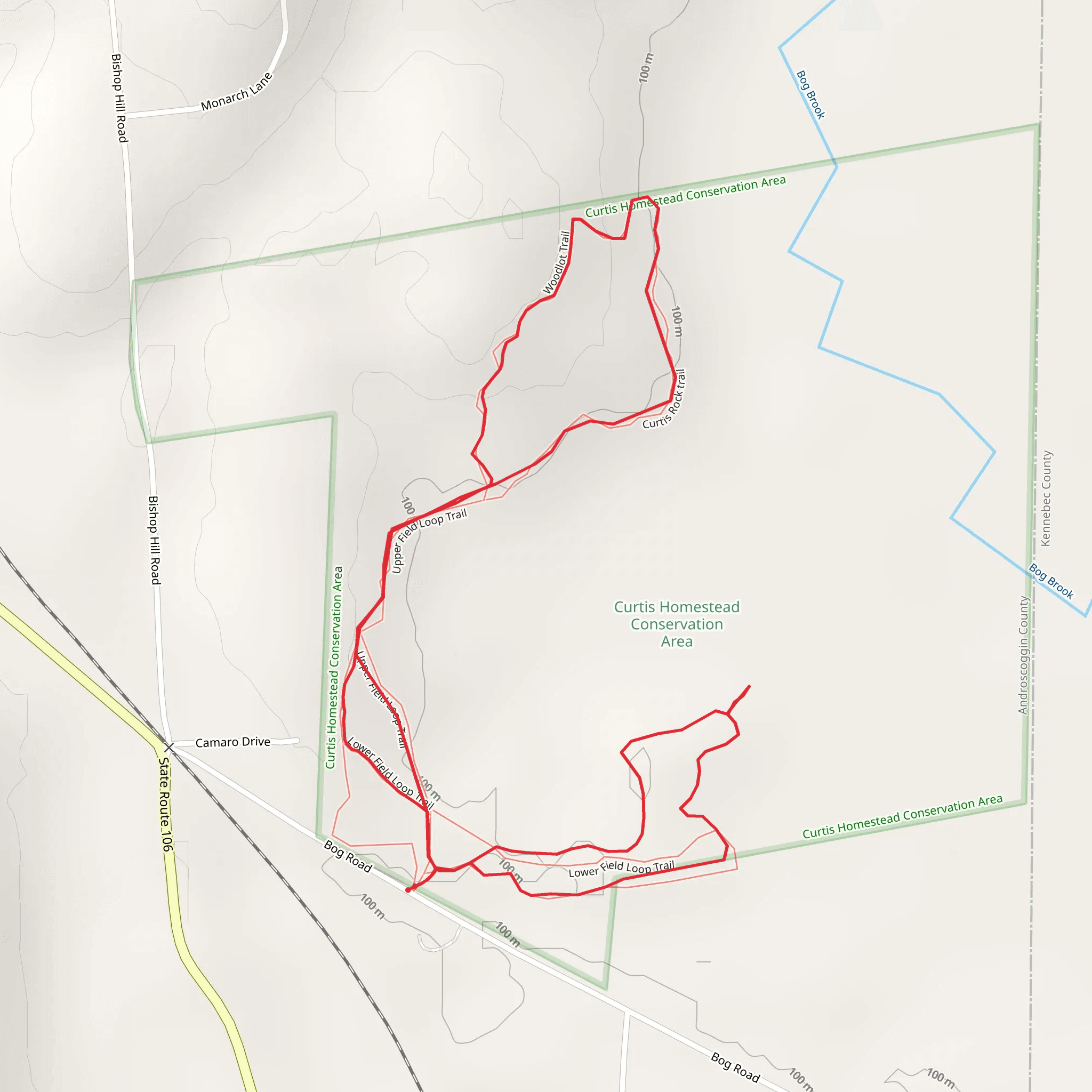 Curtis Homestead Trail mobile static map