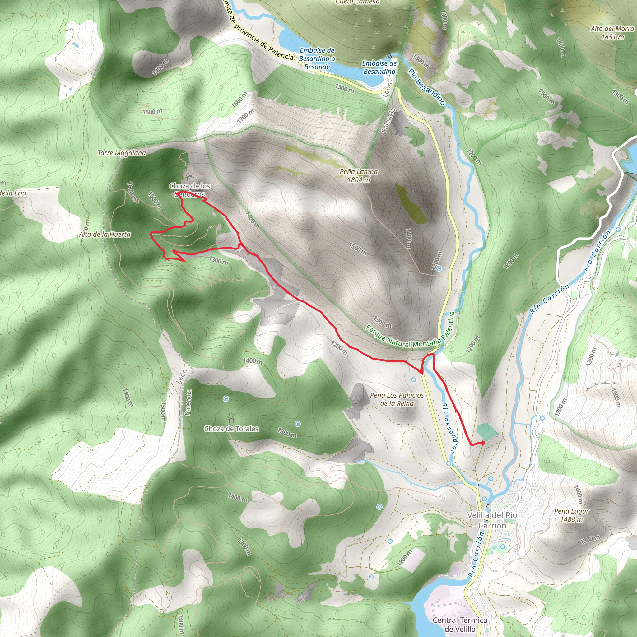 Path of the Roblón of the Monastery PR P 12 mobile static map