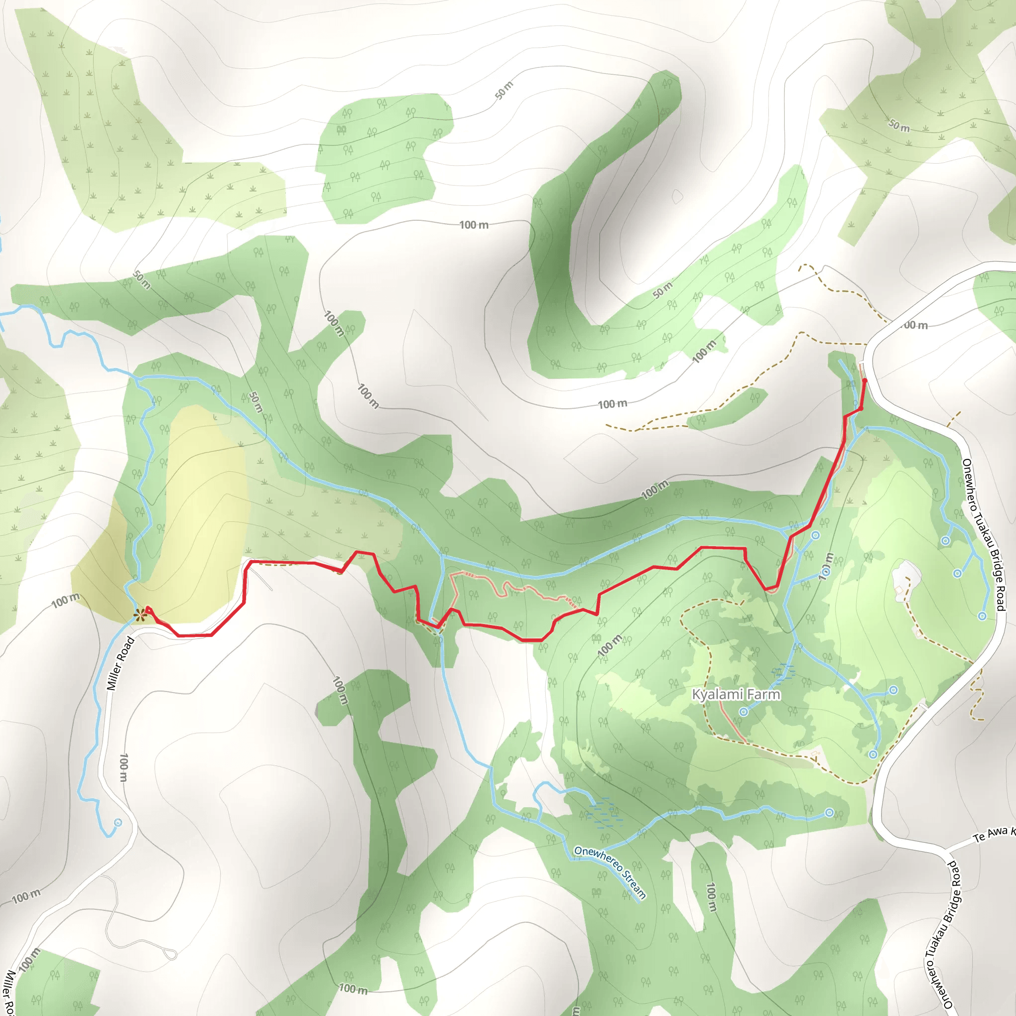 Vivian Falls Walk mobile static map