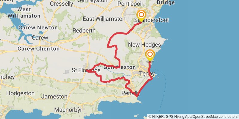 Wales Cistercian Way stage 14 Map