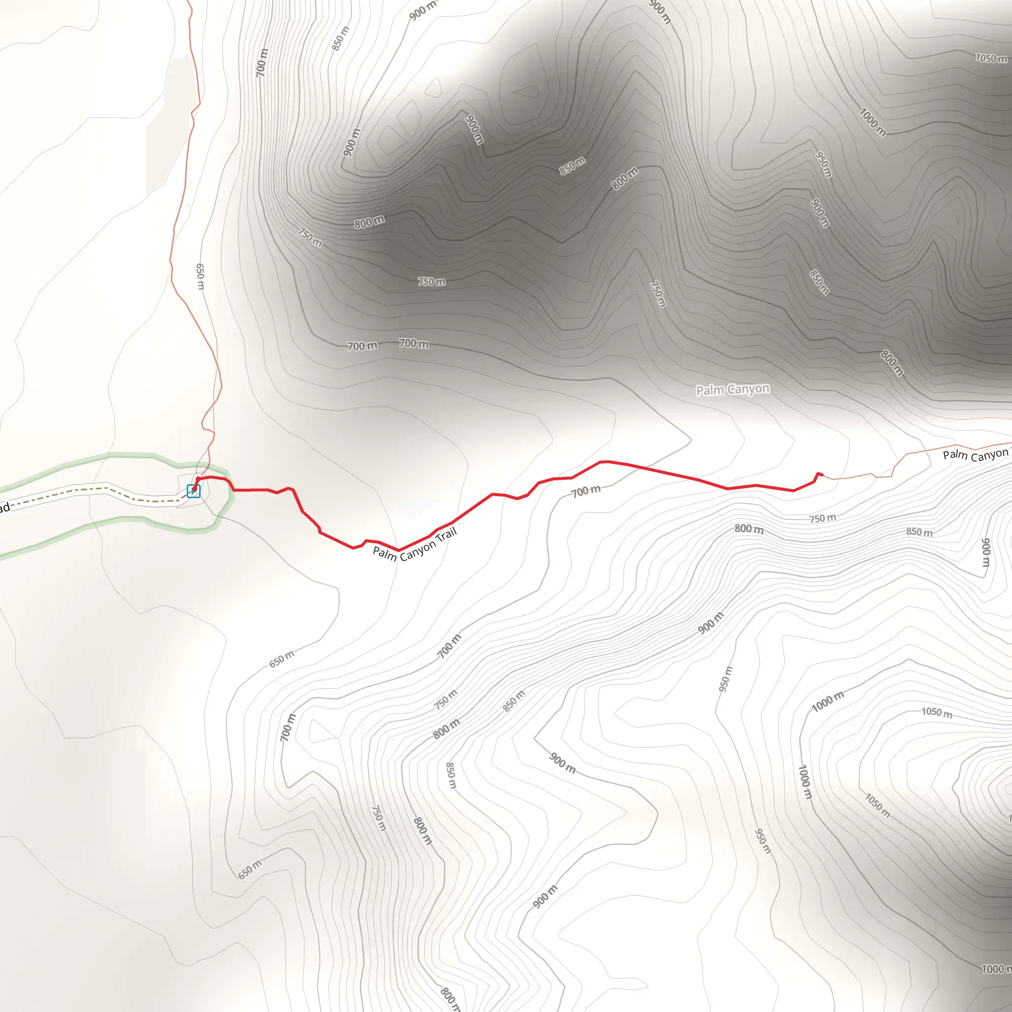 Palm Canyon Trail mobile static map
