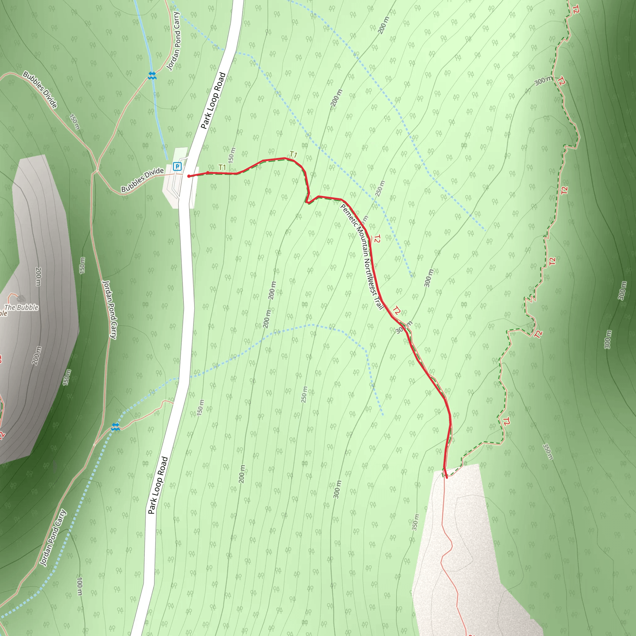 Pemetic Northwest Trail mobile static map
