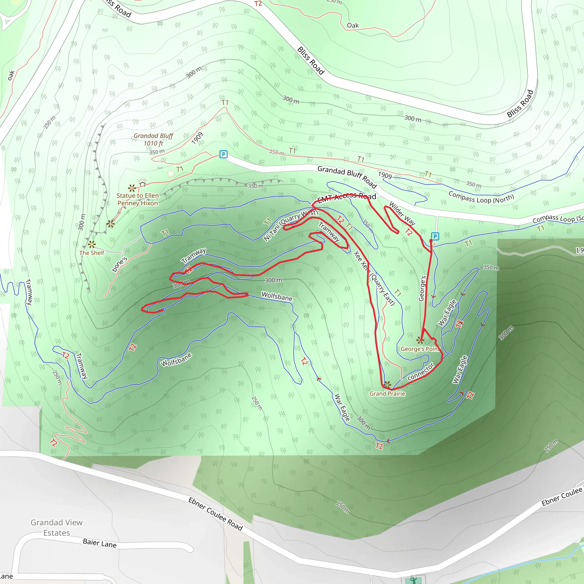 Xee Xete, Tramway and Wilder Way Loop mobile static map