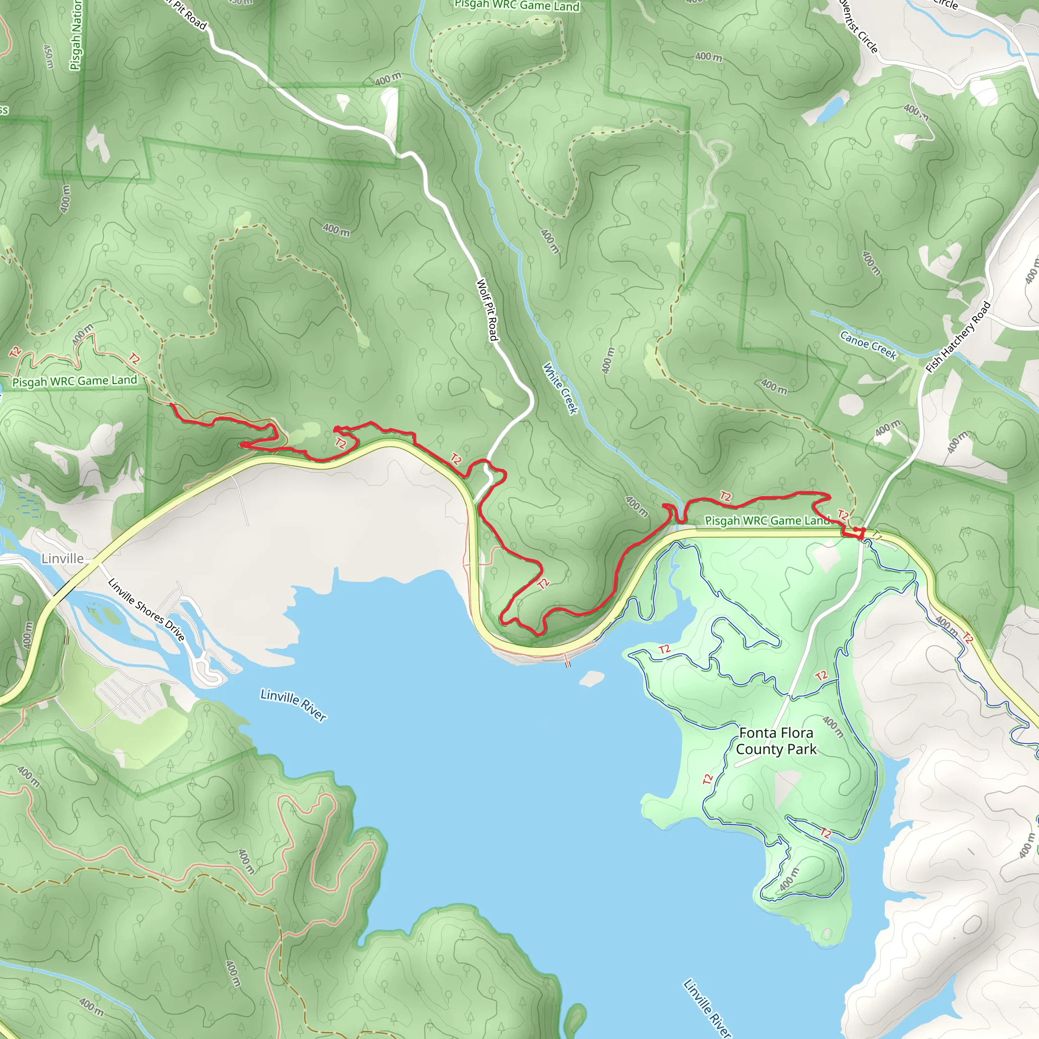 Mountains-to-Sea Connector Trail mobile static map