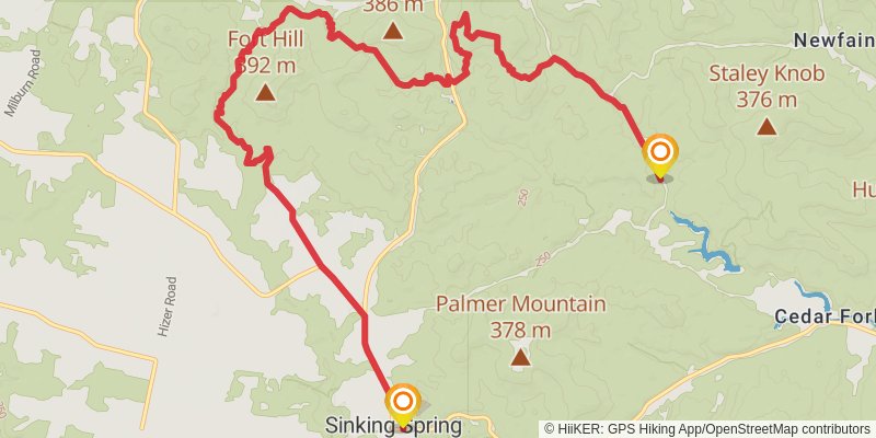 Buckeye Trail stage 54 Map