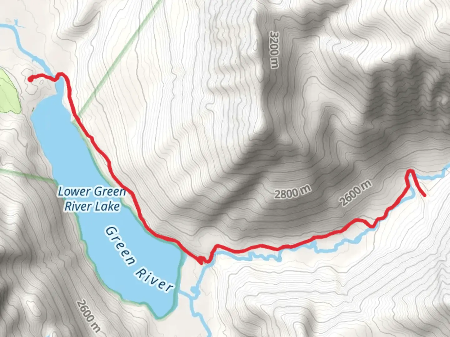 An image depicting the trail Lower Green River Lake and Clear Creek Trail and its surrounding area.
