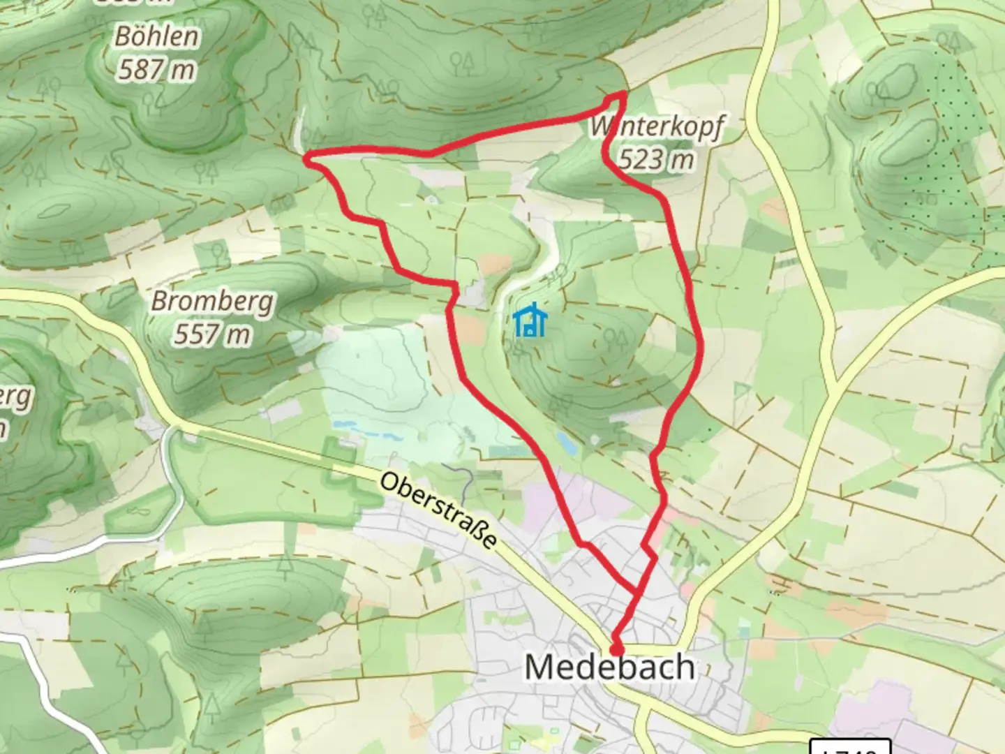 An image depicting the trail Medebach M3 Loop and its surrounding area.