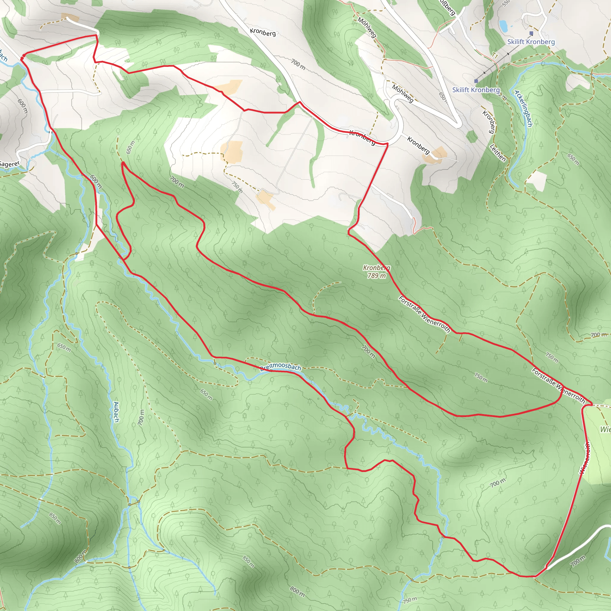Wienerroith 3 Loop Trail mobile static map