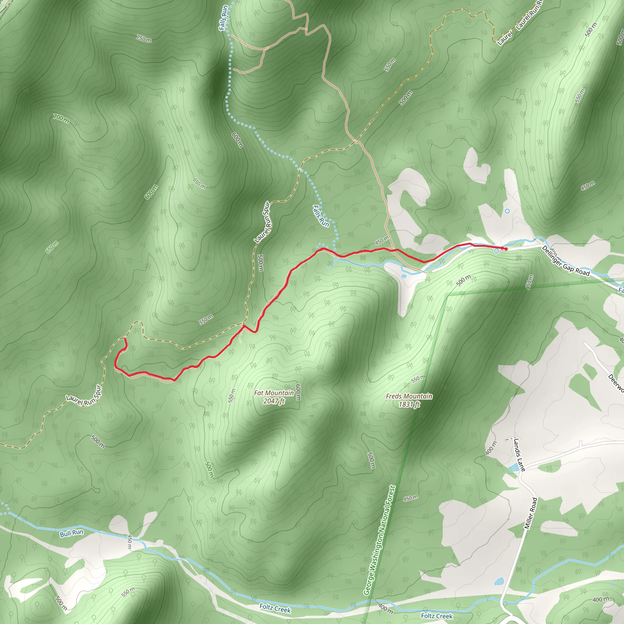 Fat Mountain Trail mobile static map