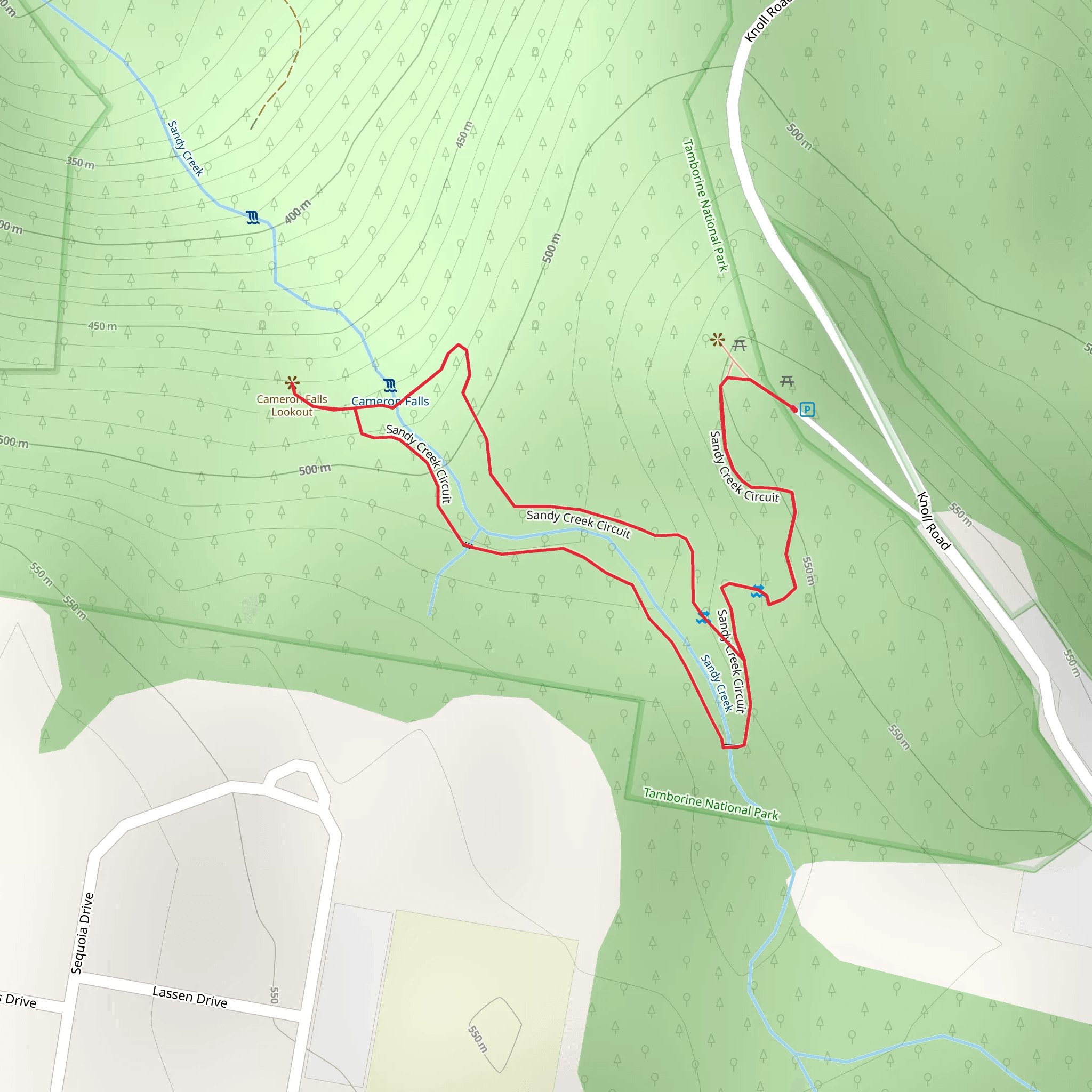 Sandy Creek Circuit Track mobile static map
