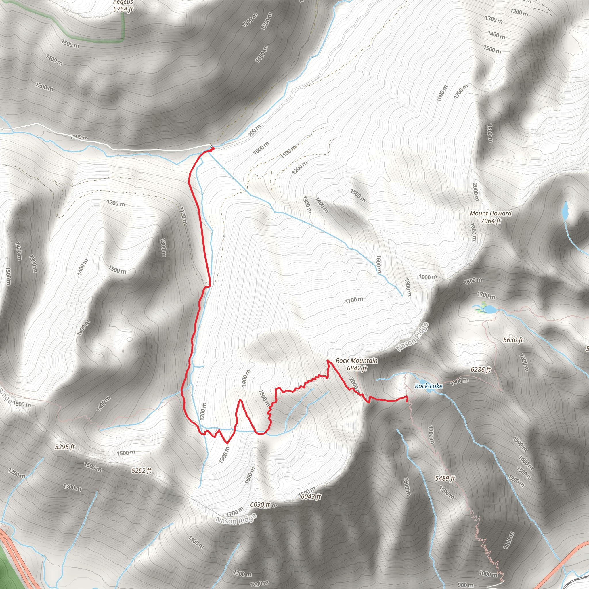 Snowy Creek Trail mobile static map