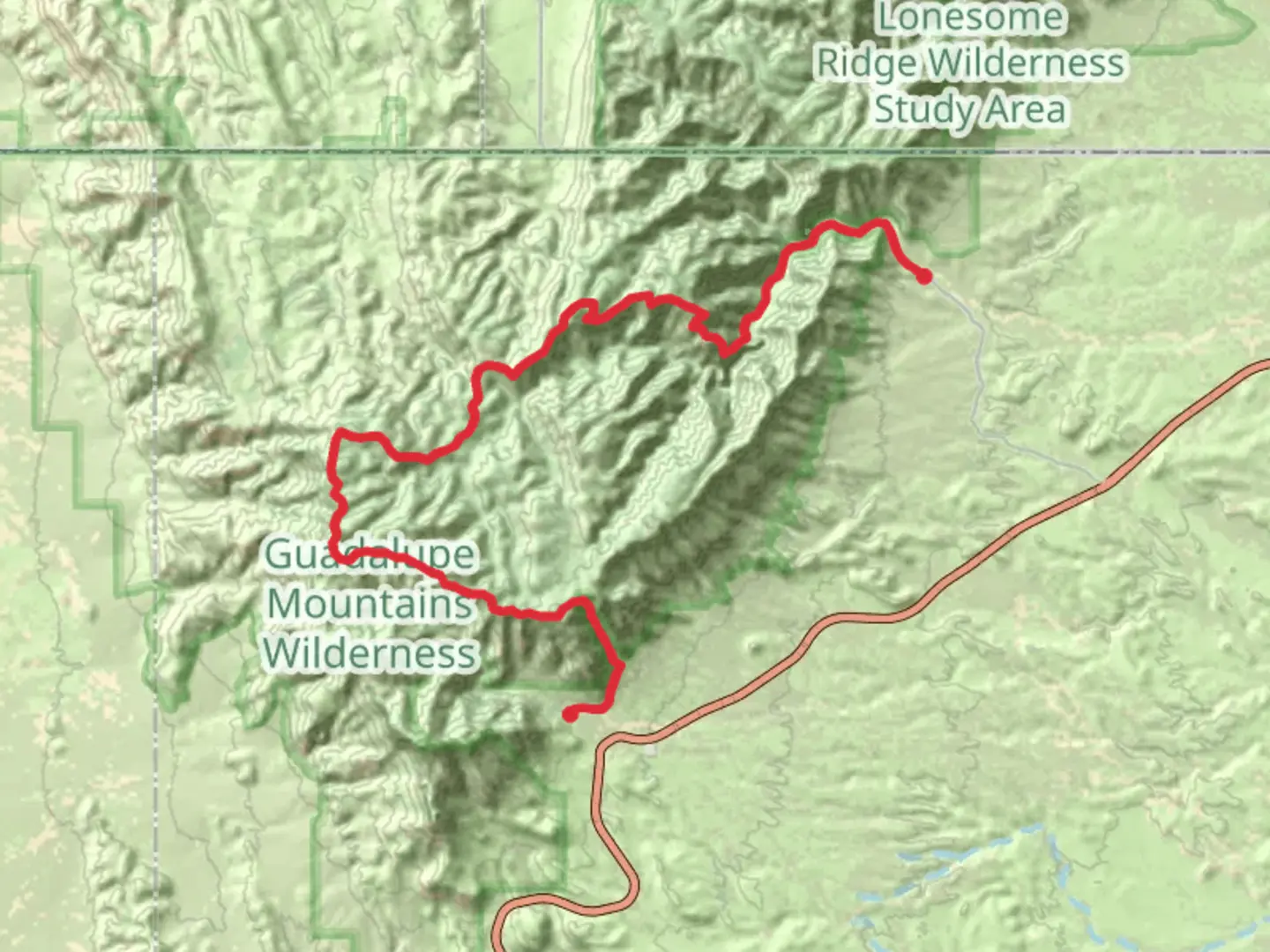 An image depicting the trail Bush Mountain and Hunter Mountain via Mckittrick Ridge Trail and its surrounding area.
