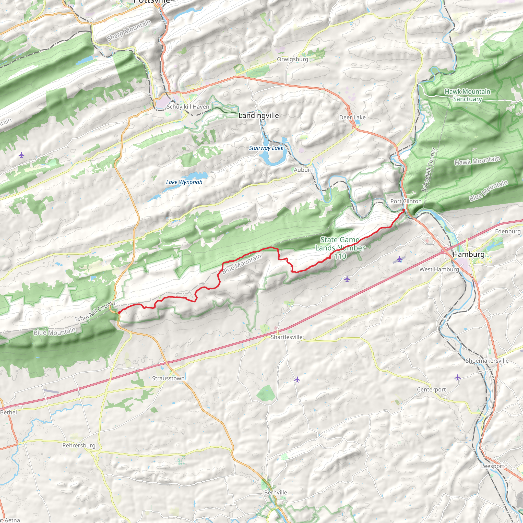 Four Point Road to Port Clinton mobile static map