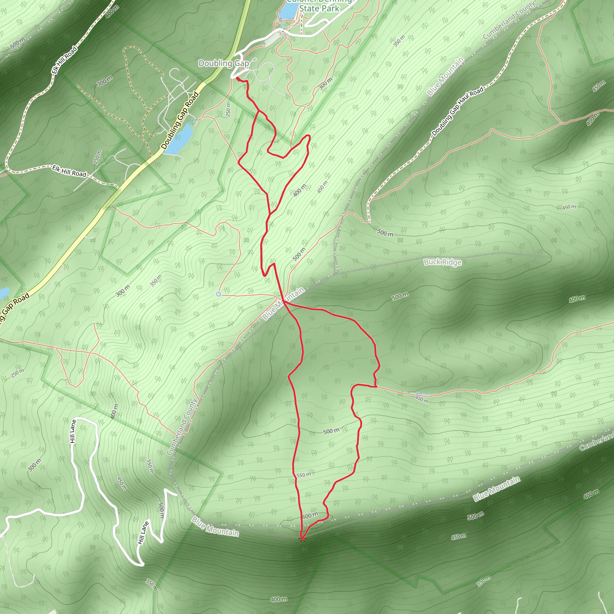 Flat Rock and Old Flat Rock Trail Loop mobile static map