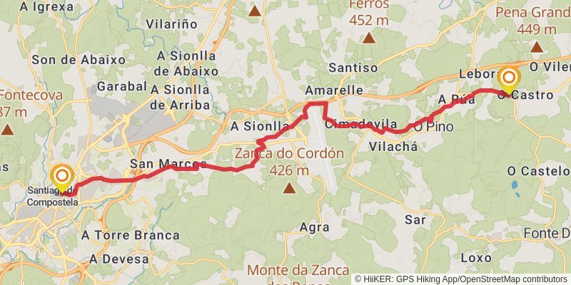 Camino Catalan stage 50 Map