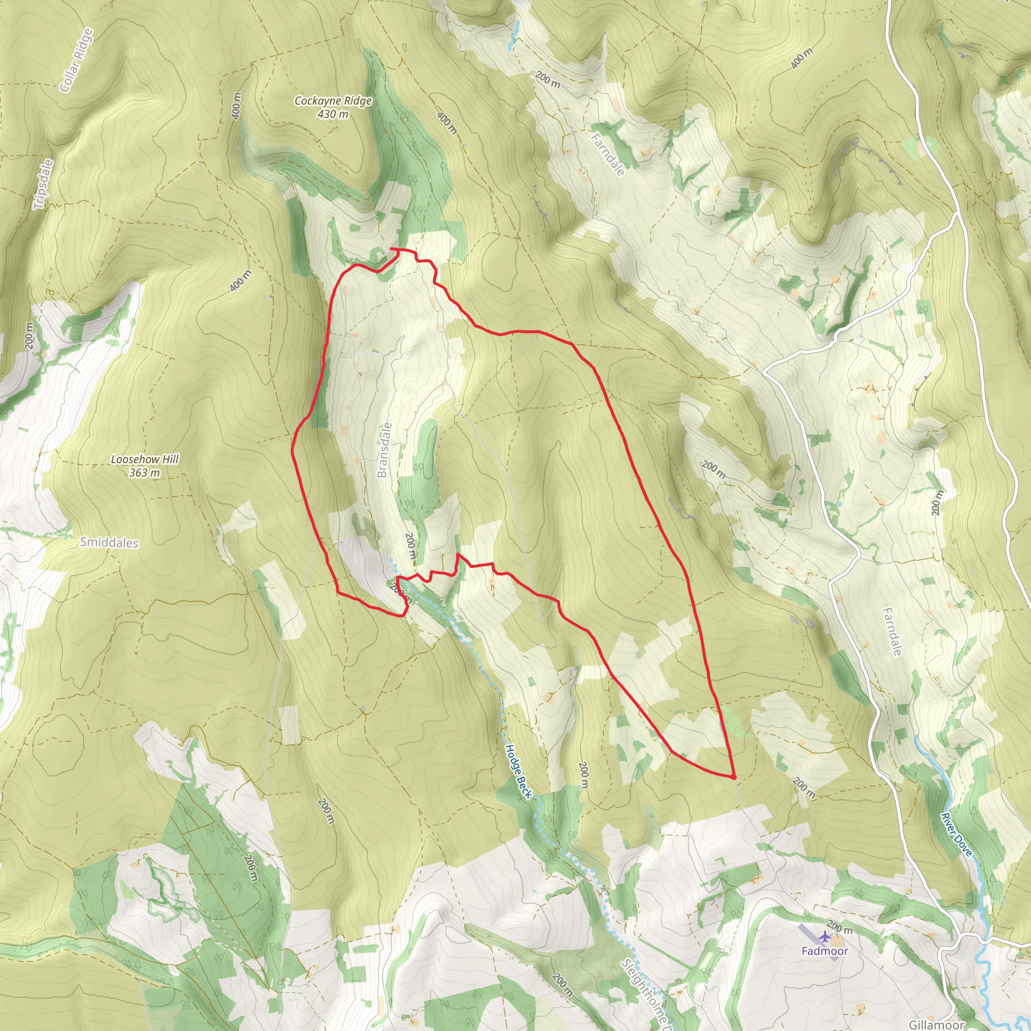 Rudland Rigg - Cockayne - Bilsdale East Moor and Bransdale mobile static map
