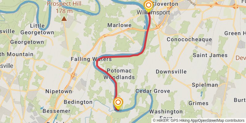 American Discovery Trail North Route stage 19 Map