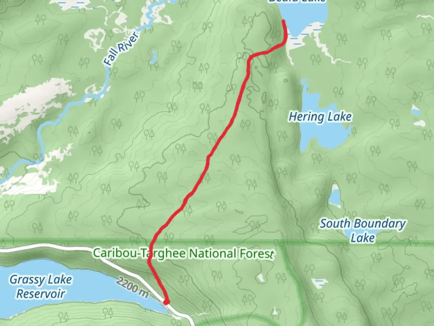 An image depicting the trail Beula Lake Trail and its surrounding area.