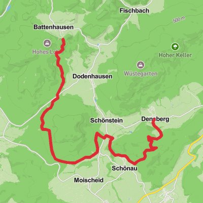 Densberg to Battenhausen Walk mobile static map