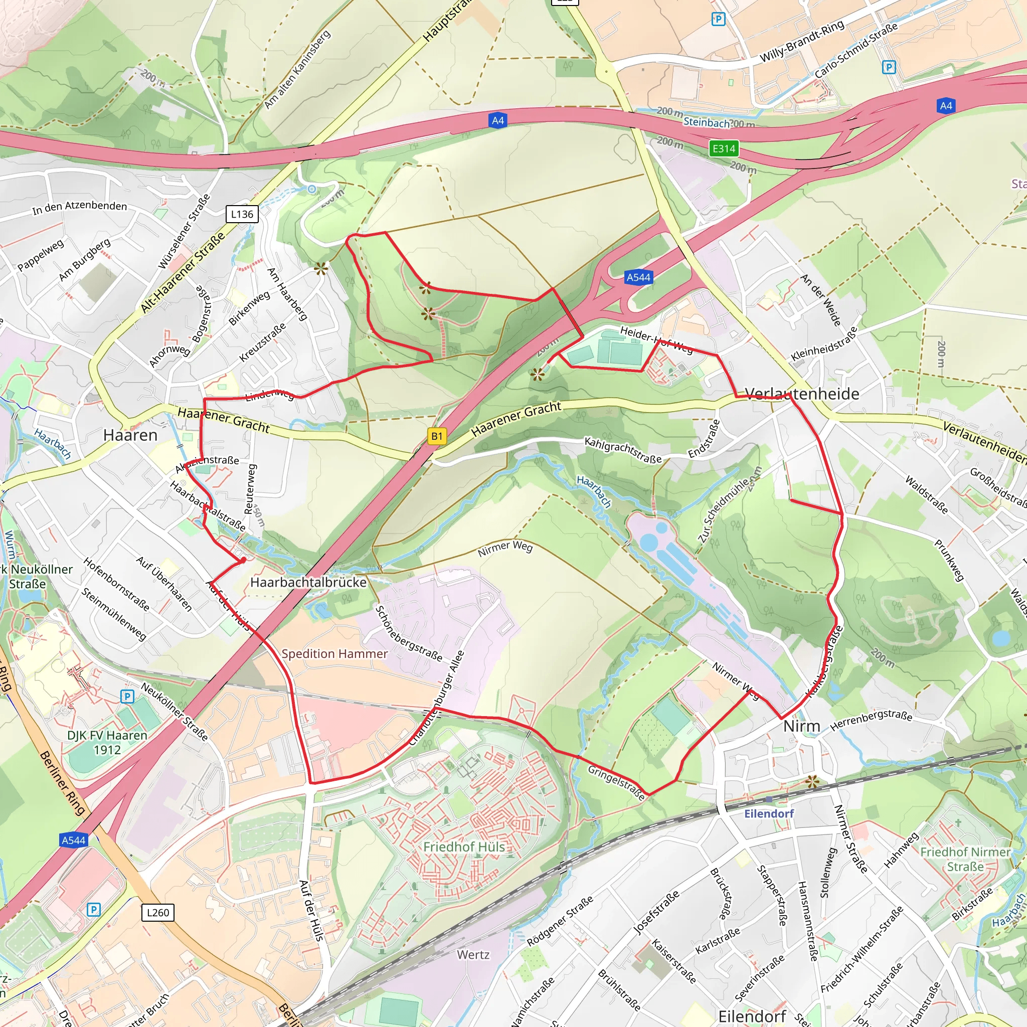 Haarberg and Welsche Muehle Loop mobile static map