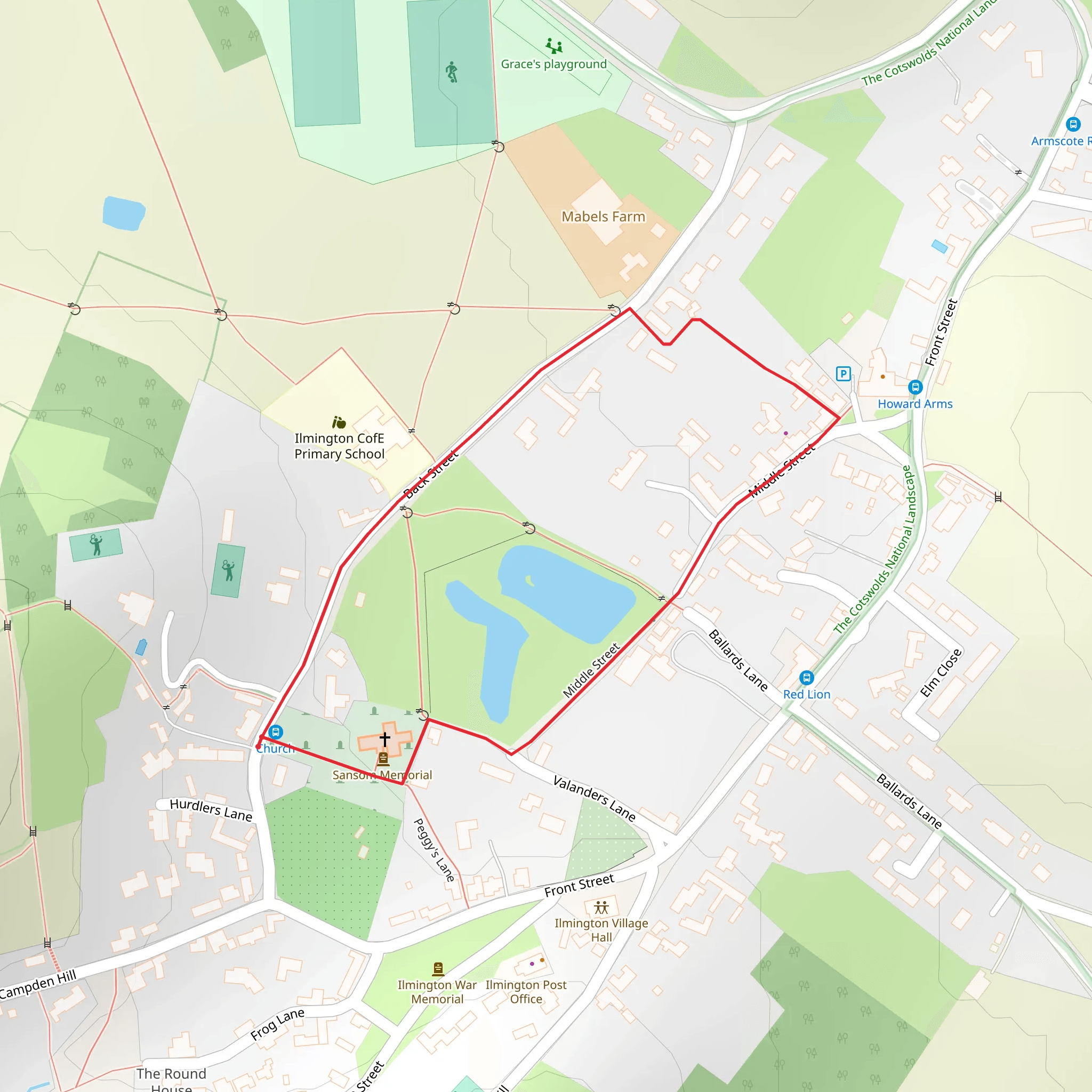 Ilmington mobile static map