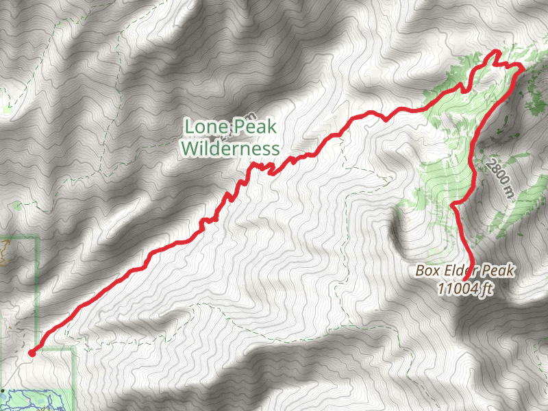 Box Elder Peak via Deer Canyon Dry Creek Trail