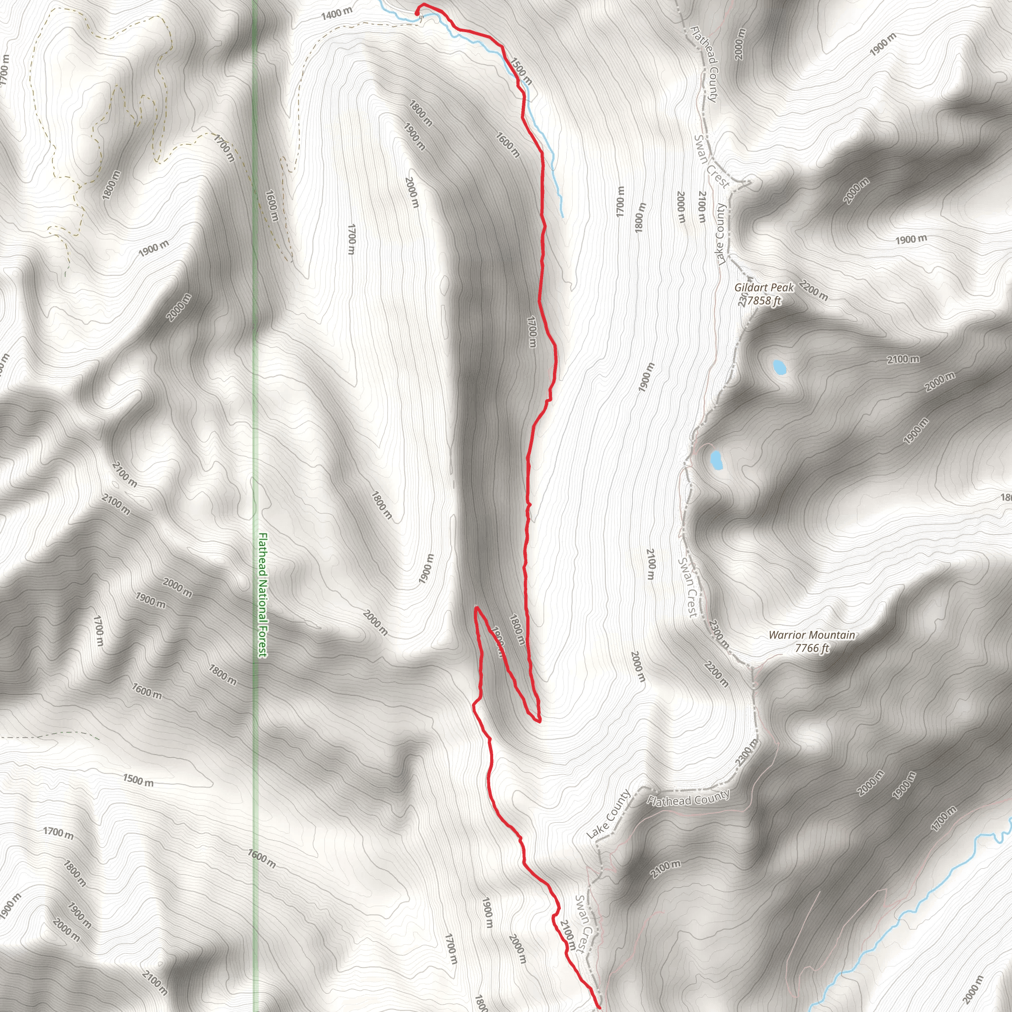 South Lost Creek Trail mobile static map