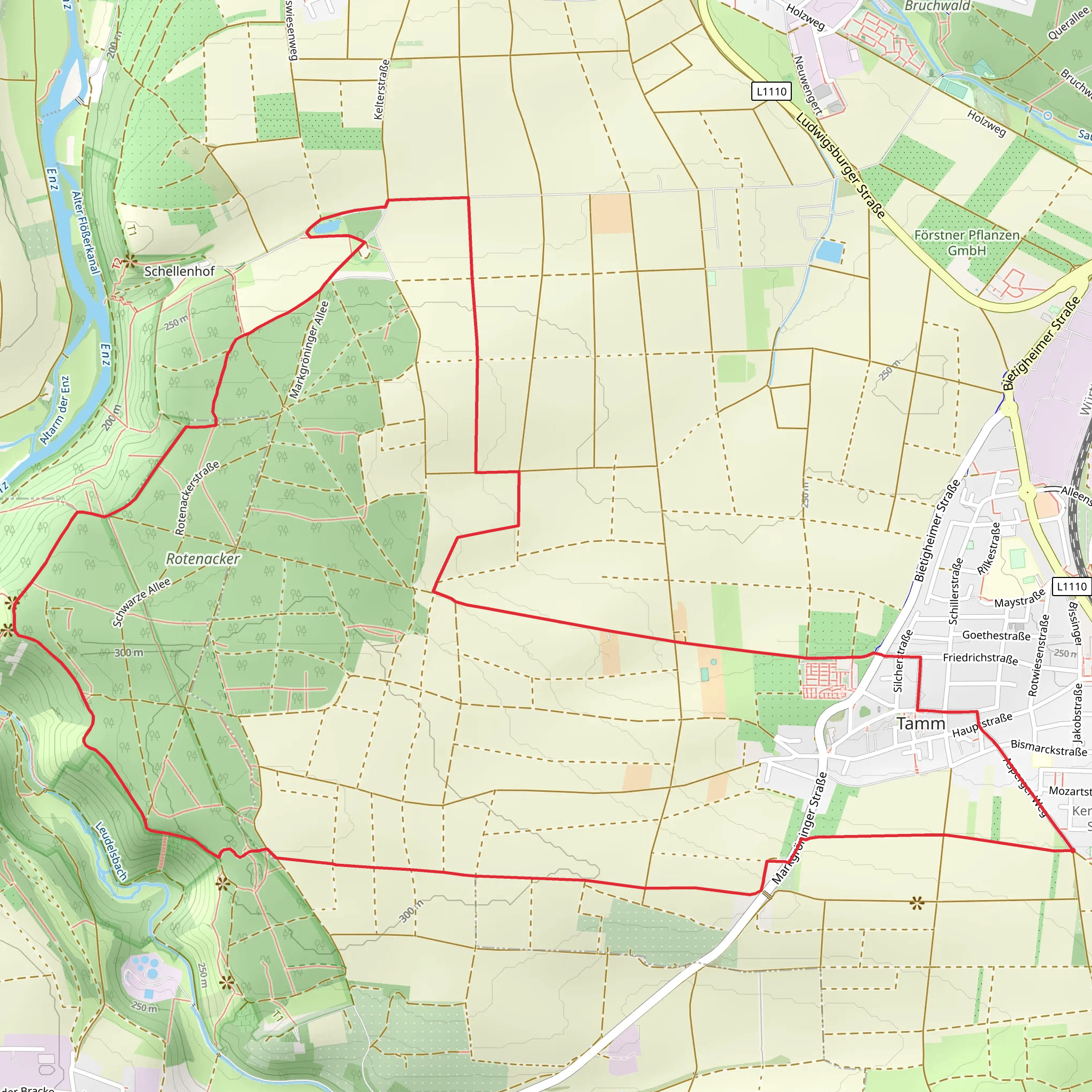Rotenackerstraße Loop - Tamm mobile static map