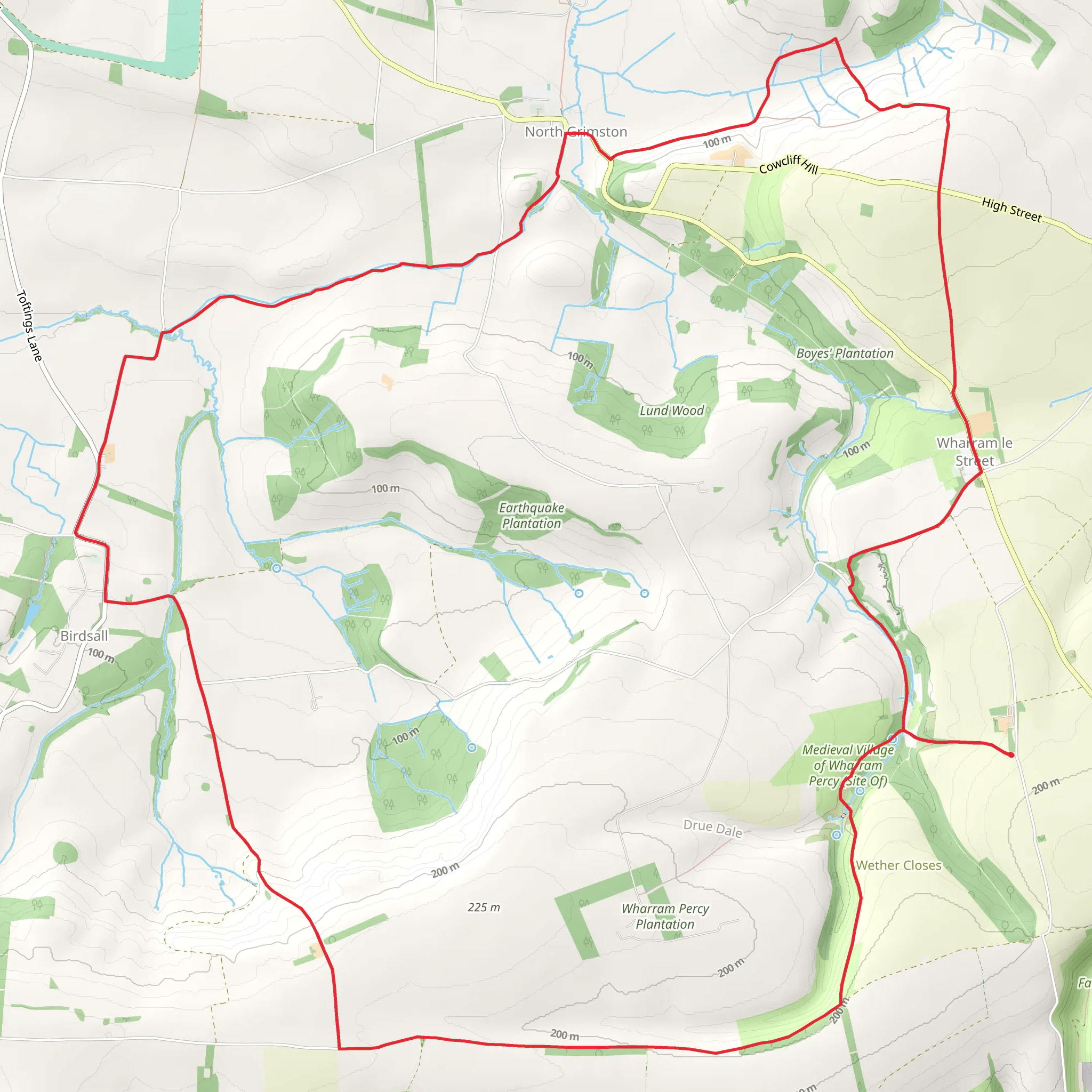 North Grimston - Birdsall and Wharram Percy mobile static map