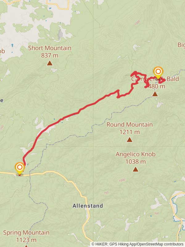 Little Bald Mountain and Low Gap via Viking Mountain Road