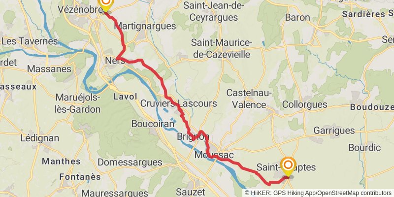 GR 700 - Regordane Way stage 4 Map