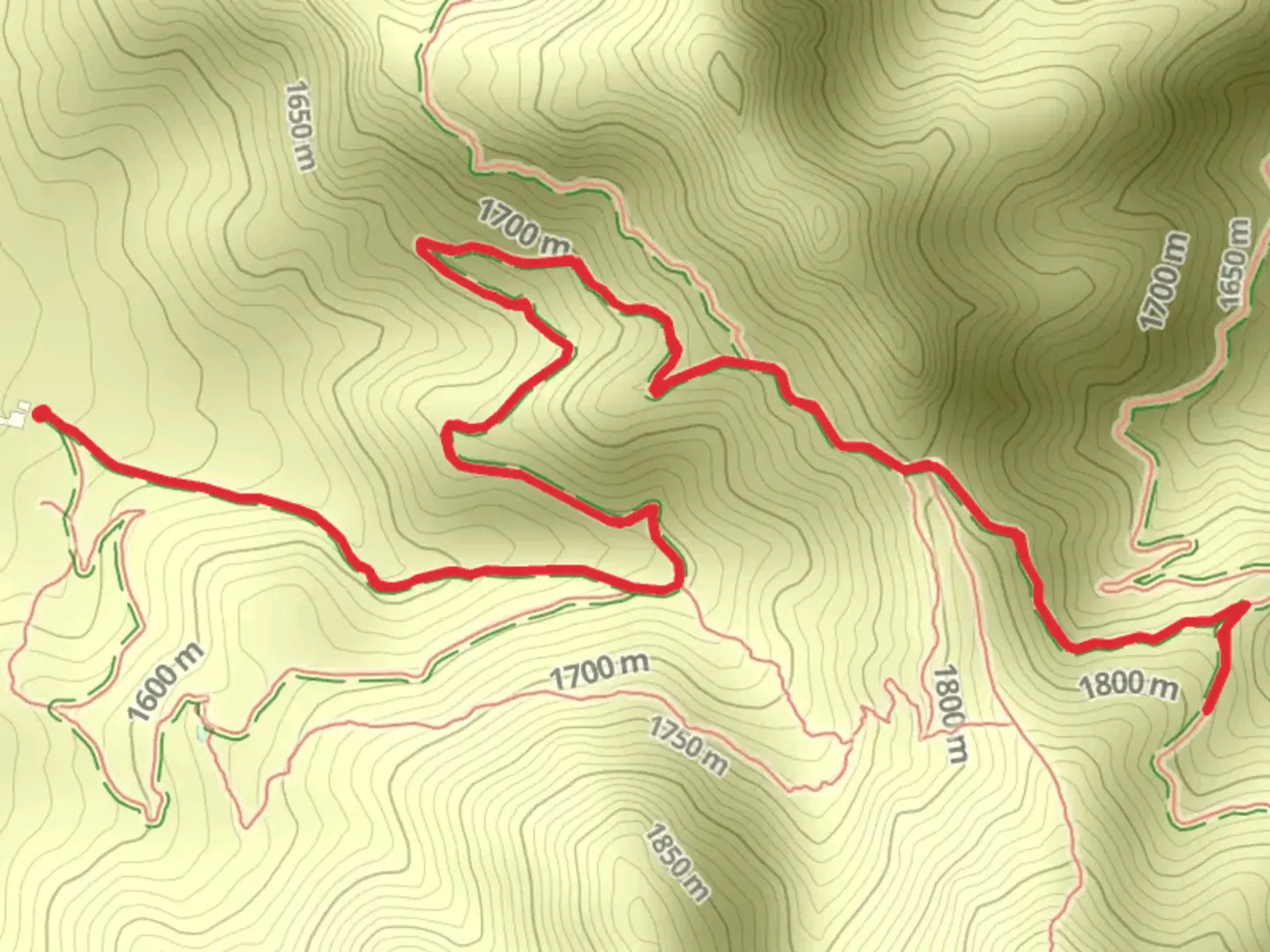 An image depicting the trail Mundy's Gap and its surrounding area.
