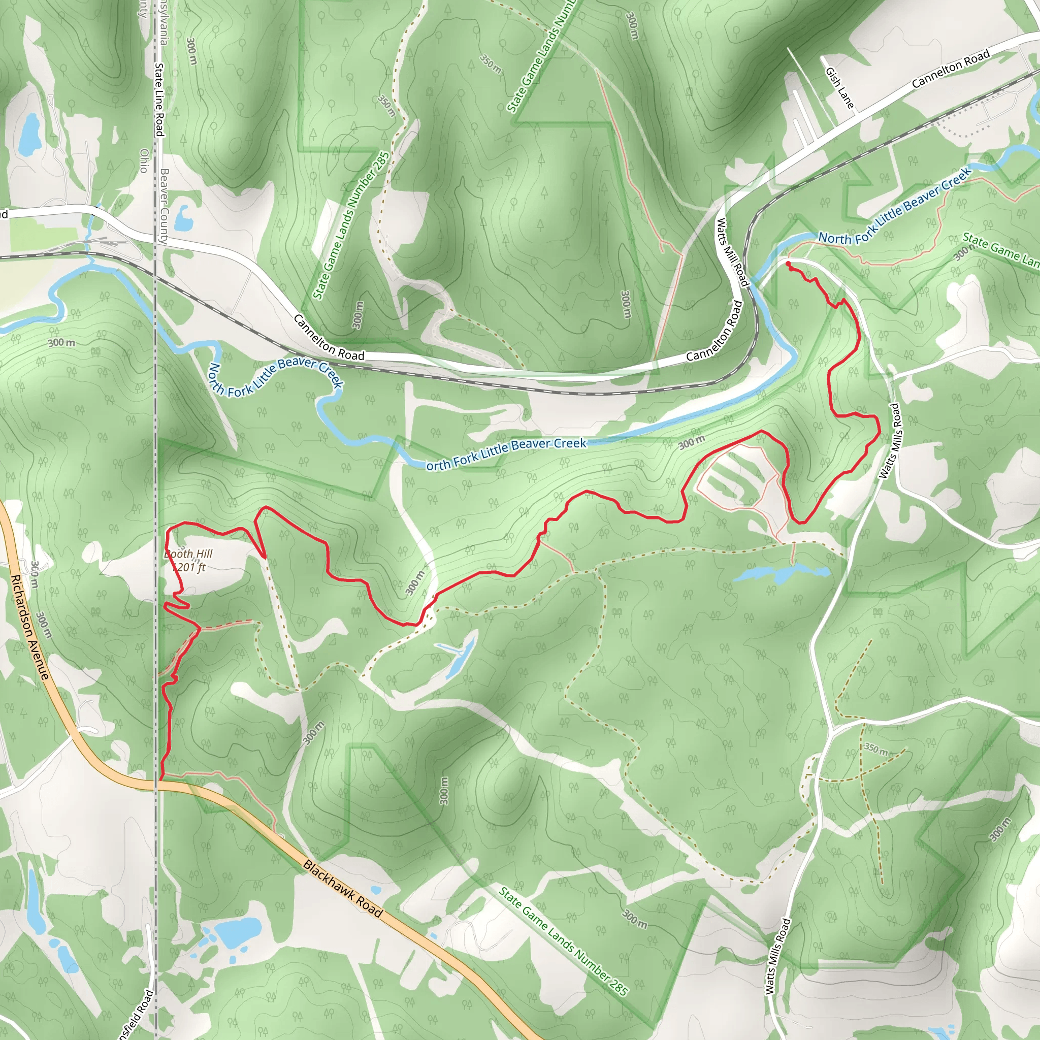 Booth Hill from Watts Mill Road mobile static map