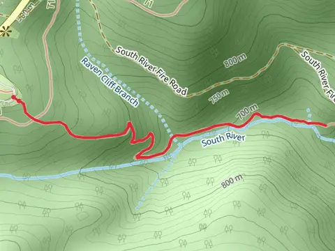 South River Falls Trail from Skyline Road