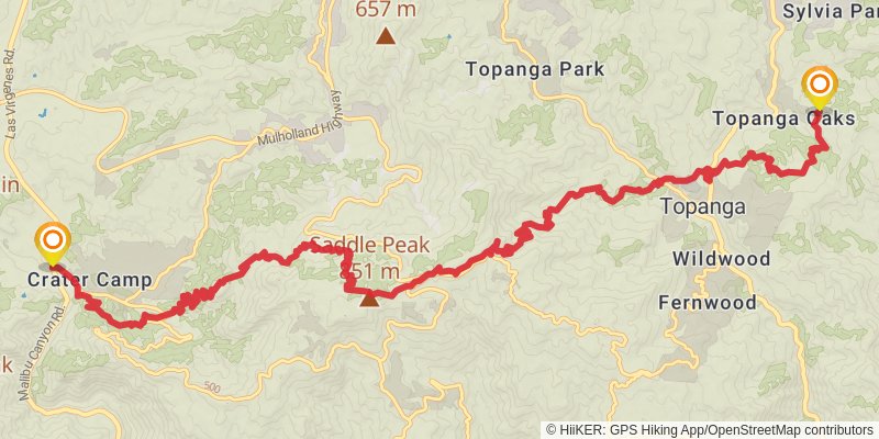 Backbone Trail stage 6 Map