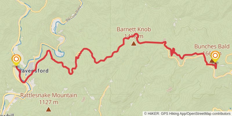 Mountain to Sea Trail stage 4 Map