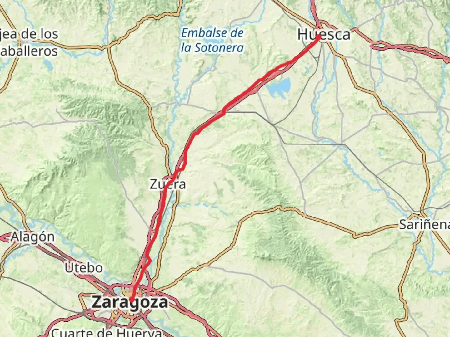 An image depicting the trail GR 234 La Jorgeada and its surrounding area.