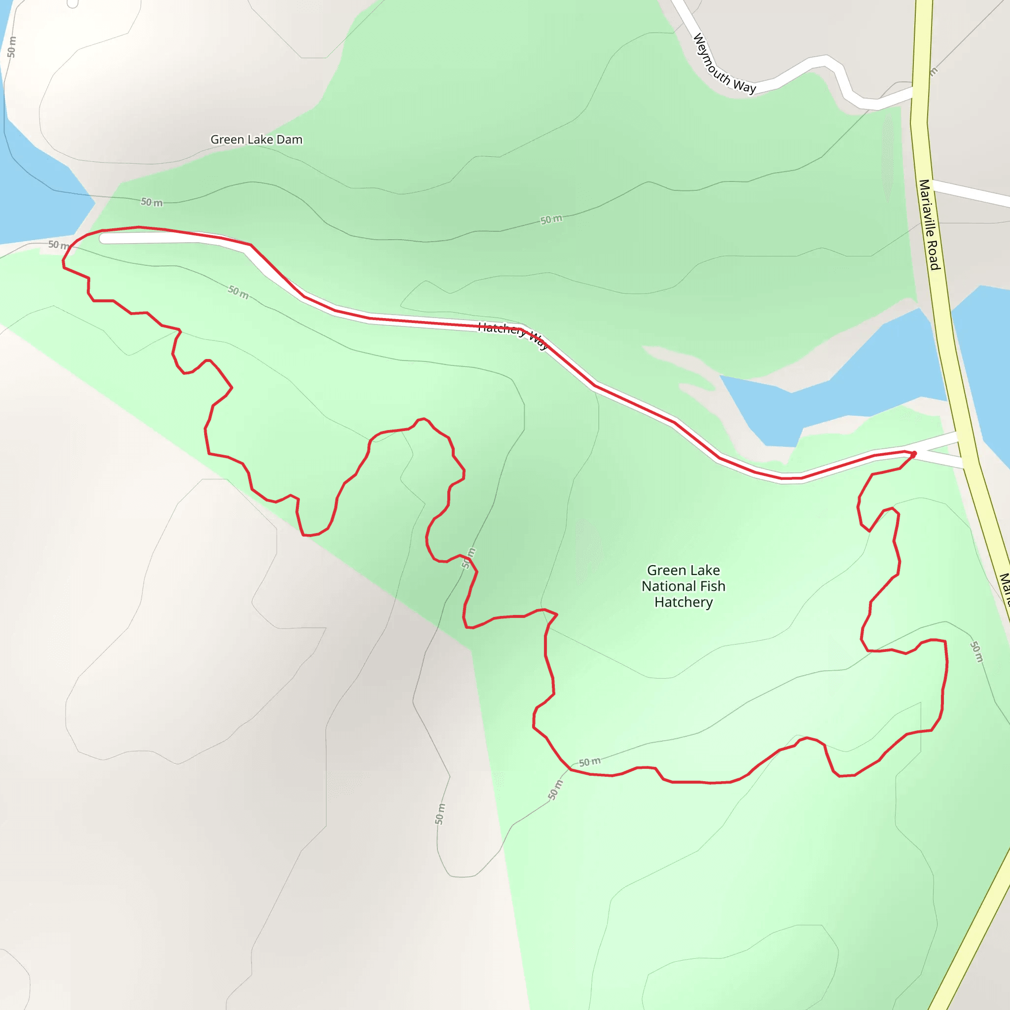 Reeds Brook Loop mobile static map