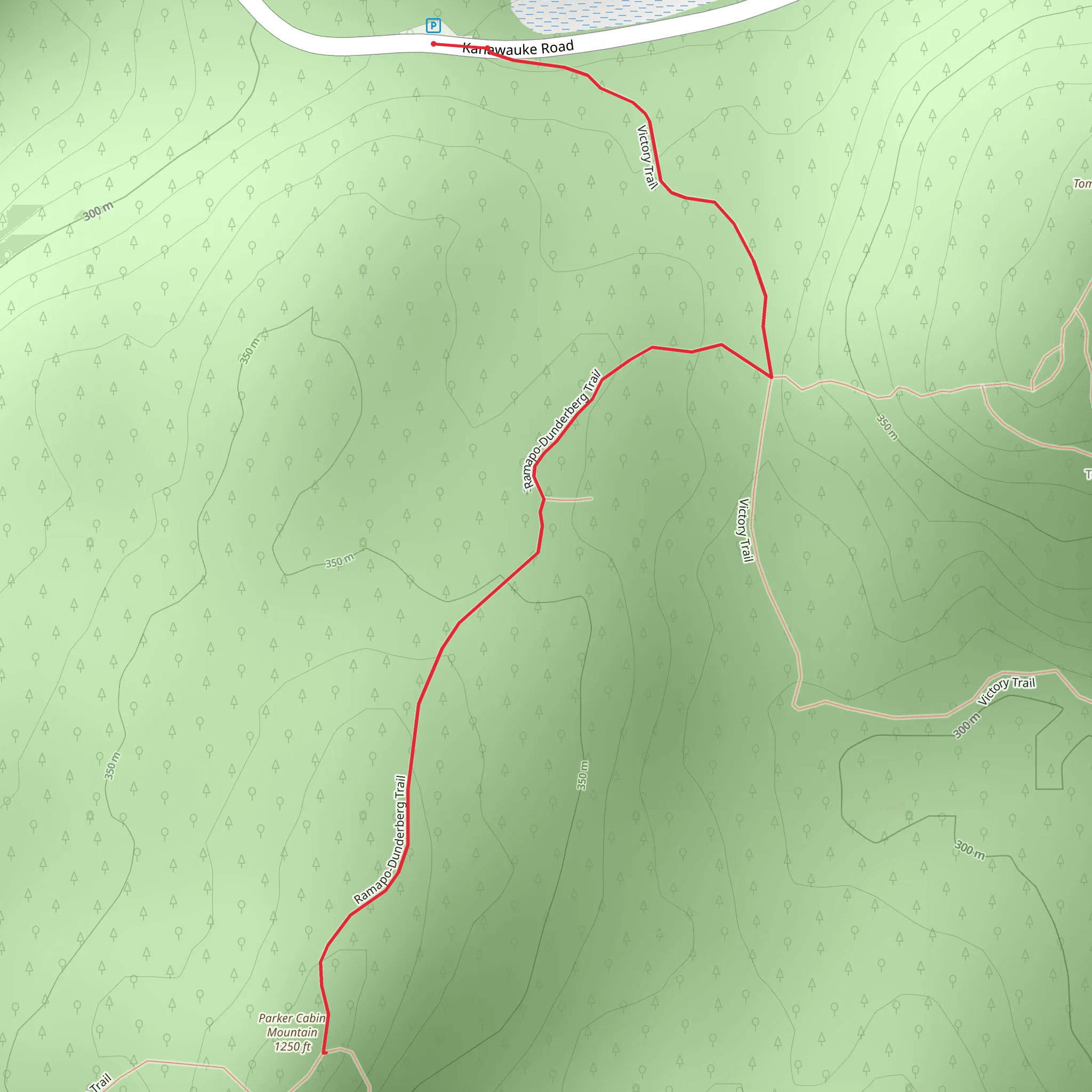 Parker Cabin Mountain Trail mobile static map