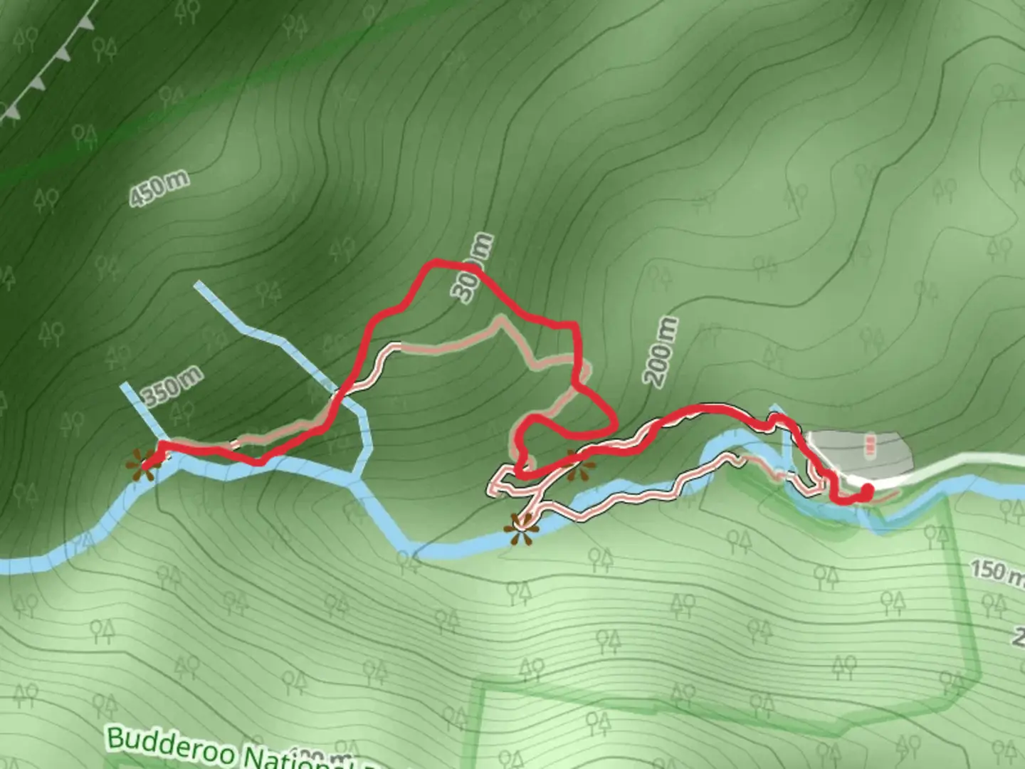 An image depicting the trail Minnamurra Falls Walk and its surrounding area.