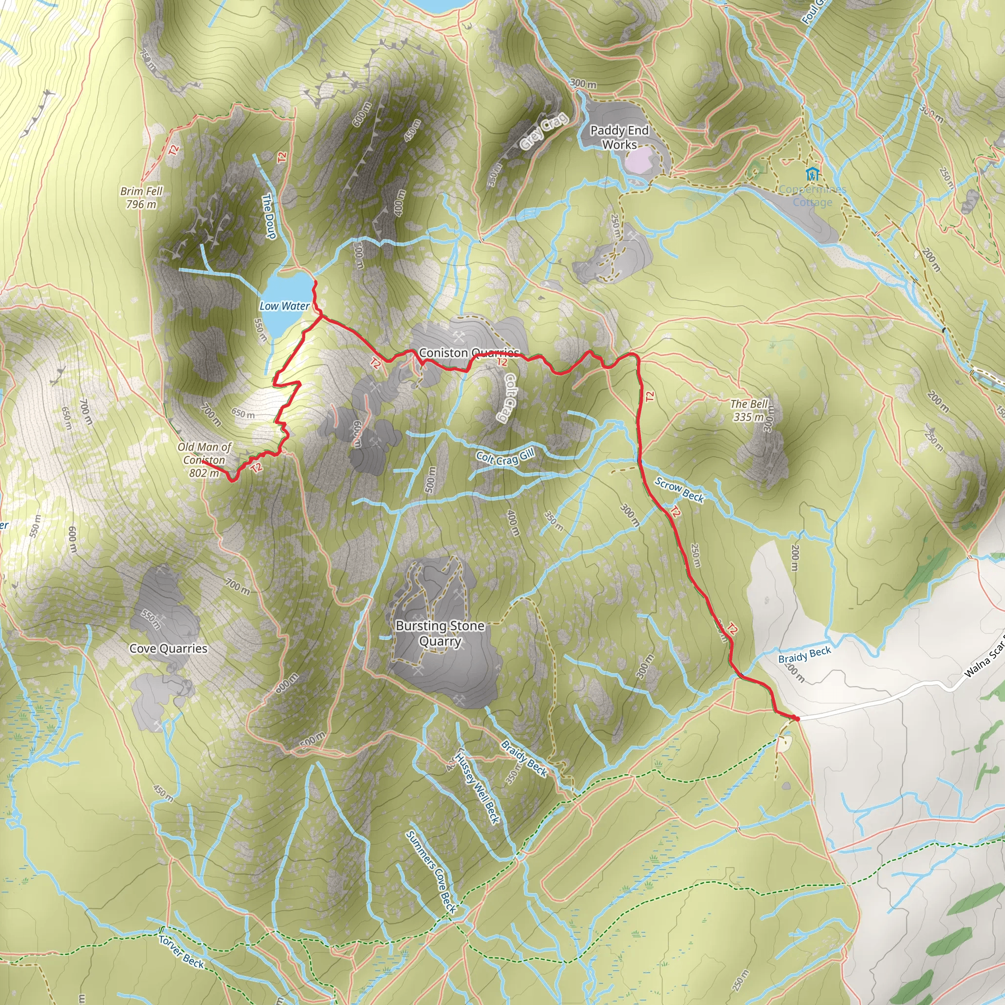 The Old Man of Coniston mobile static map